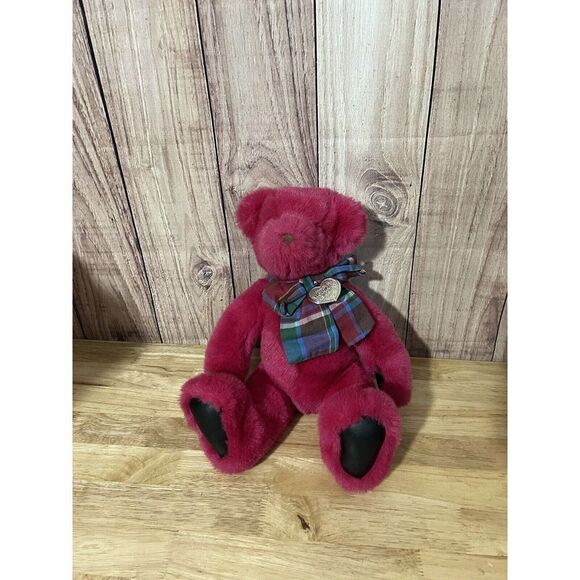 GUND Victoria Secret Magenta Pink Plush Teddy Bear - Picture 1 of 7